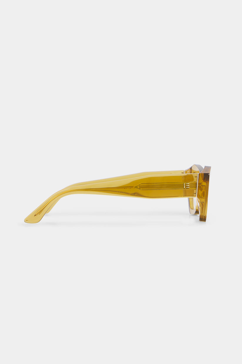 Isle of Eden Emily prescription glasses, right side view showing the eco-conscious cognac bio-acetate temple arm for everyday vision correction