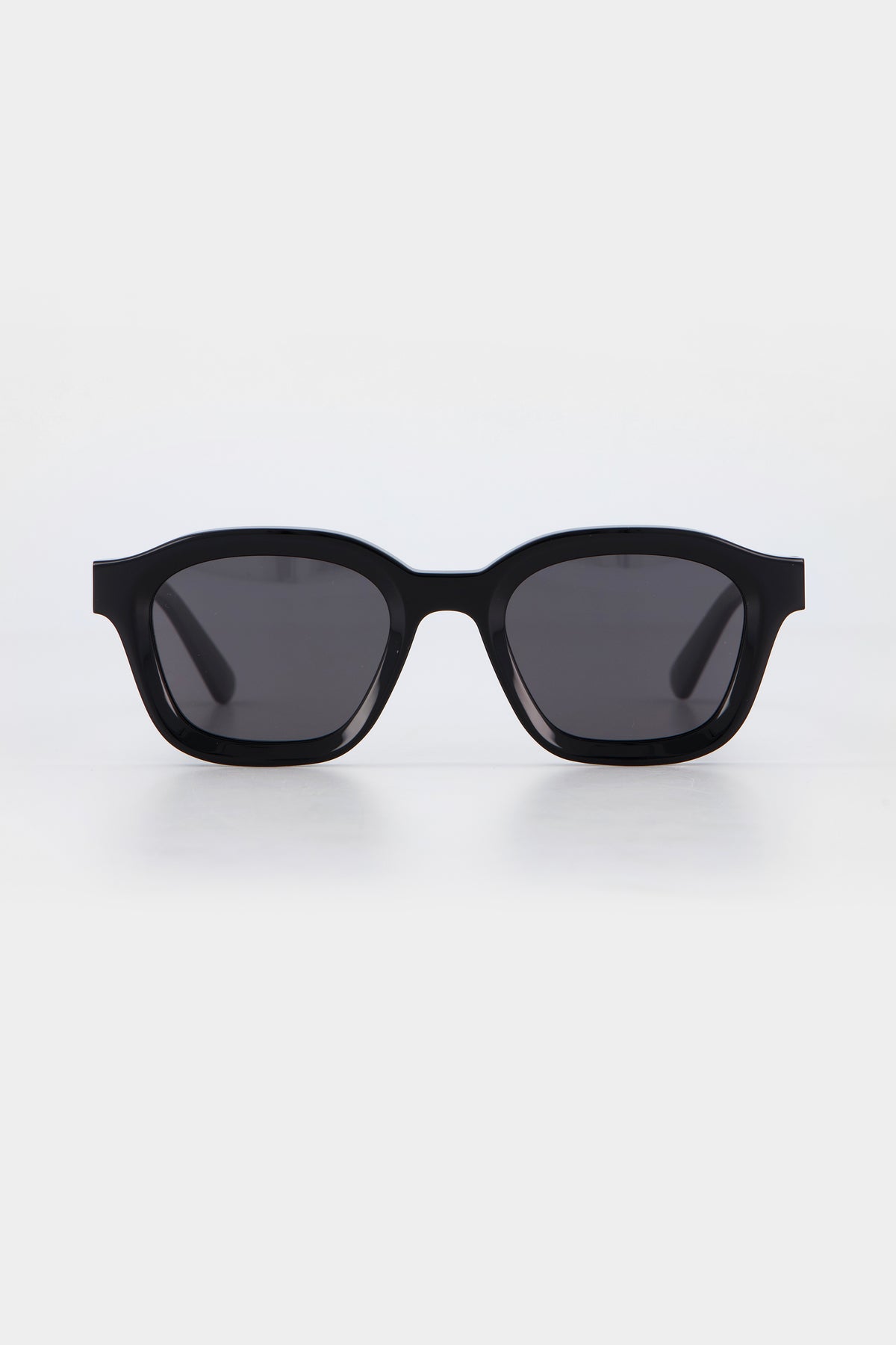 Isle of Eden Harley black sunglasses, front view showing bold frame and dark lenses