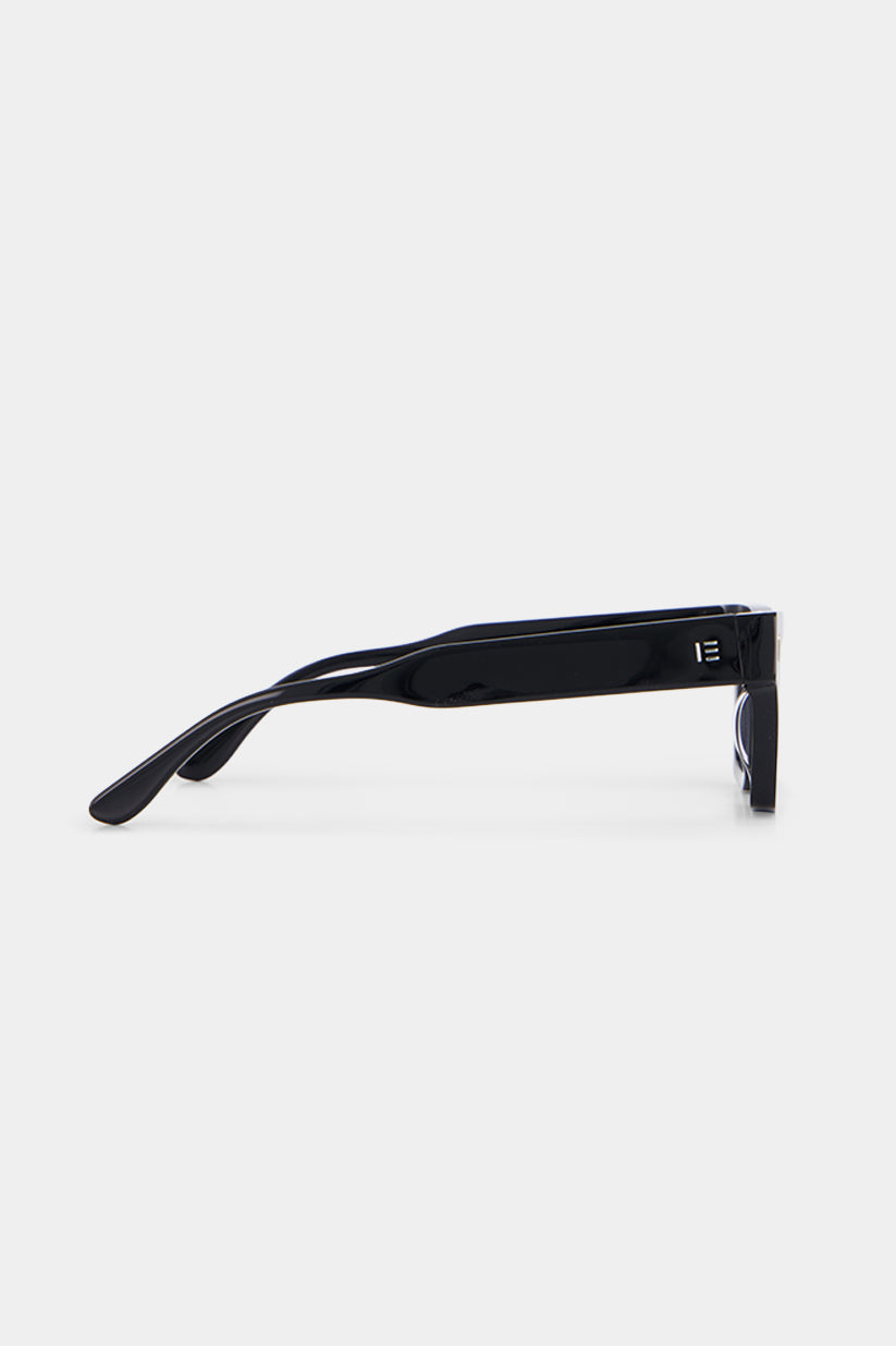 Isle of Eden Olli prescription glasses, right side view showing the eco-conscious black bio-acetate temple arm for everyday vision correction