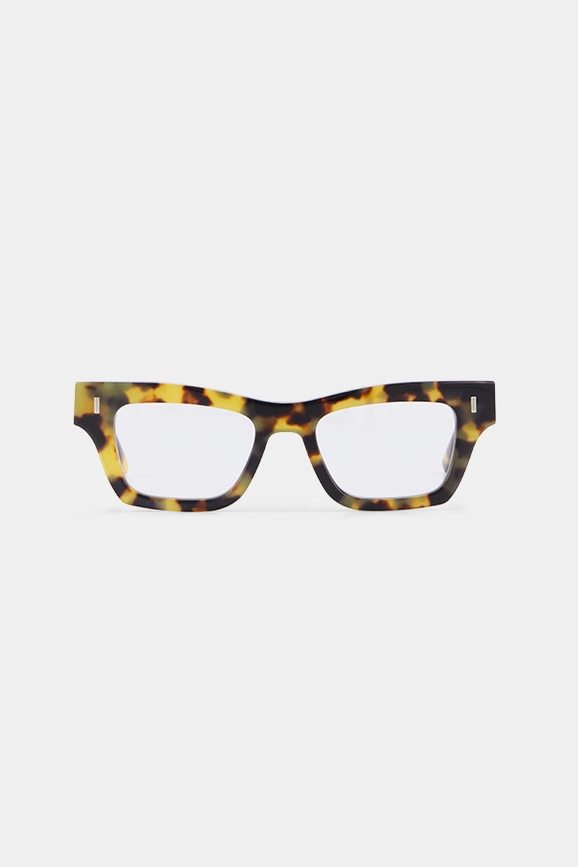 Isle of Eden Olli prescription glasses, front view showing the eco-conscious tortoiseshell bio-acetate frame, designed for everyday vision correction
